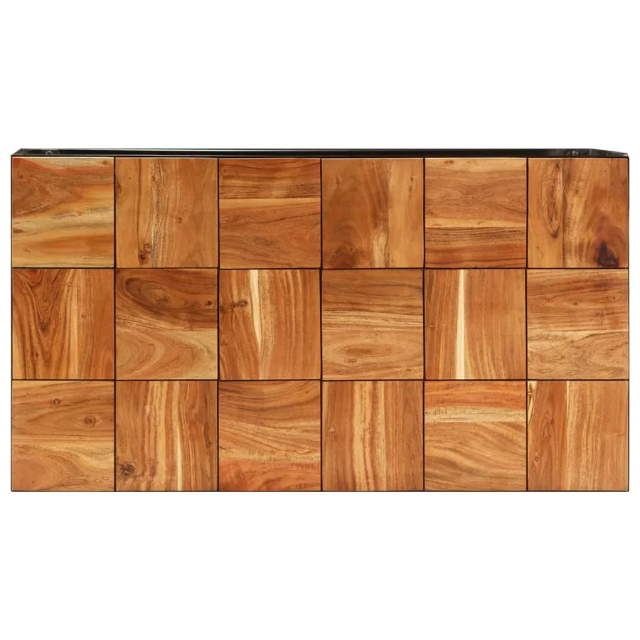 Table basse 110x60x40 cm Bois d'acacia solide et acier - 4