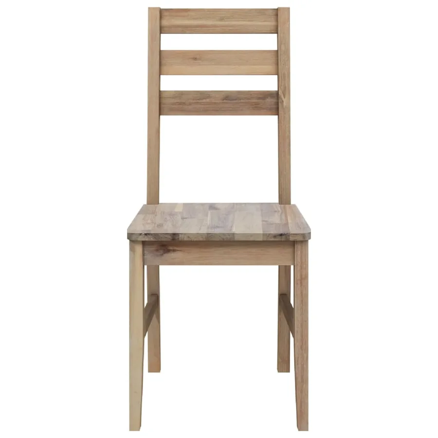 Chaises à manger lot de 2 bois d'acacia solide - 4