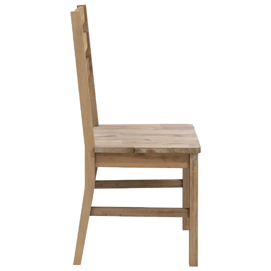 Chaises à manger lot de 2 bois d'acacia solide - 5