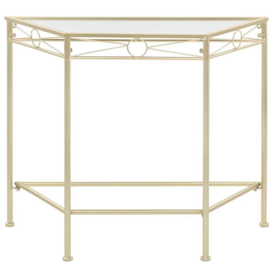 Table d'appoint Style vintage Métal 87 x 34 x 73 cm Doré - 2