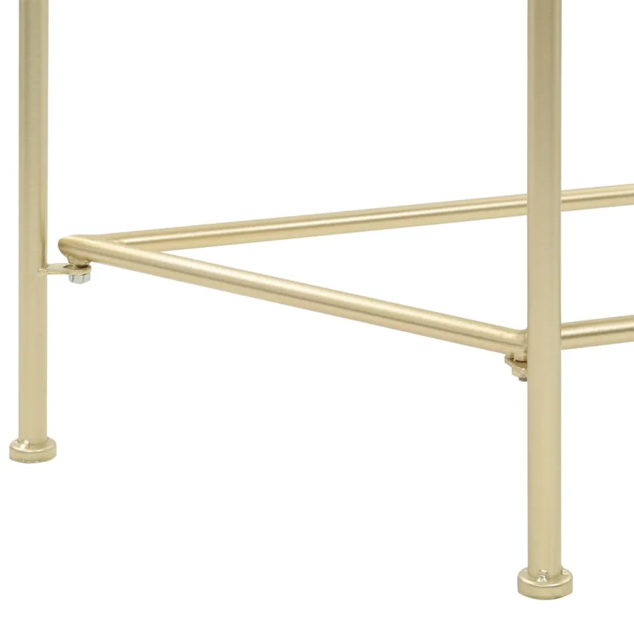 Table d'appoint Style vintage Métal 87 x 34 x 73 cm Doré - 5