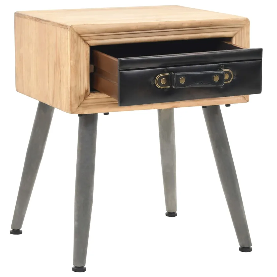 Table de chevet Bois de sapin massif 43 x 38 x 50 cm - 5