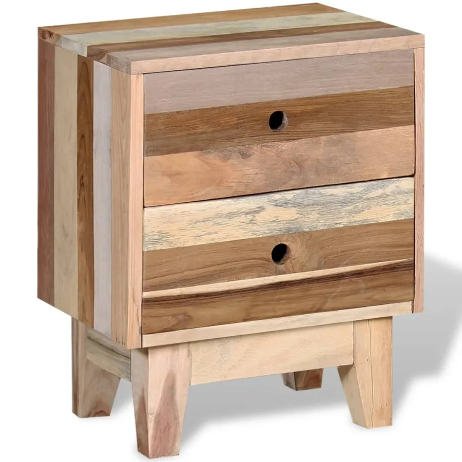 Table de chevet Bois de récupération massif - 3