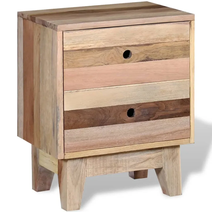 Table de chevet Bois de récupération massif - 4