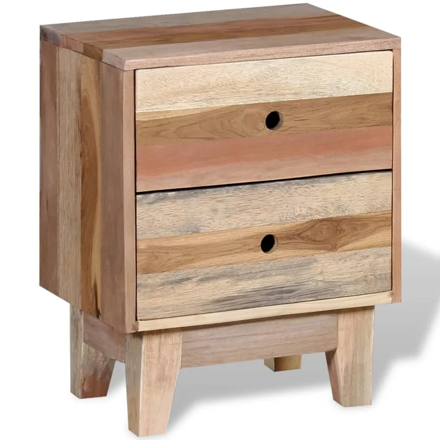 Table de chevet Bois de récupération massif - 5