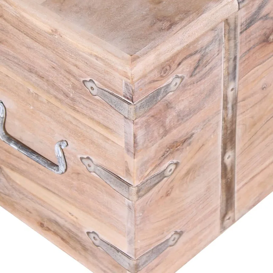 Ensemble de deux coffres de rangement Bois d'Acacia - 6