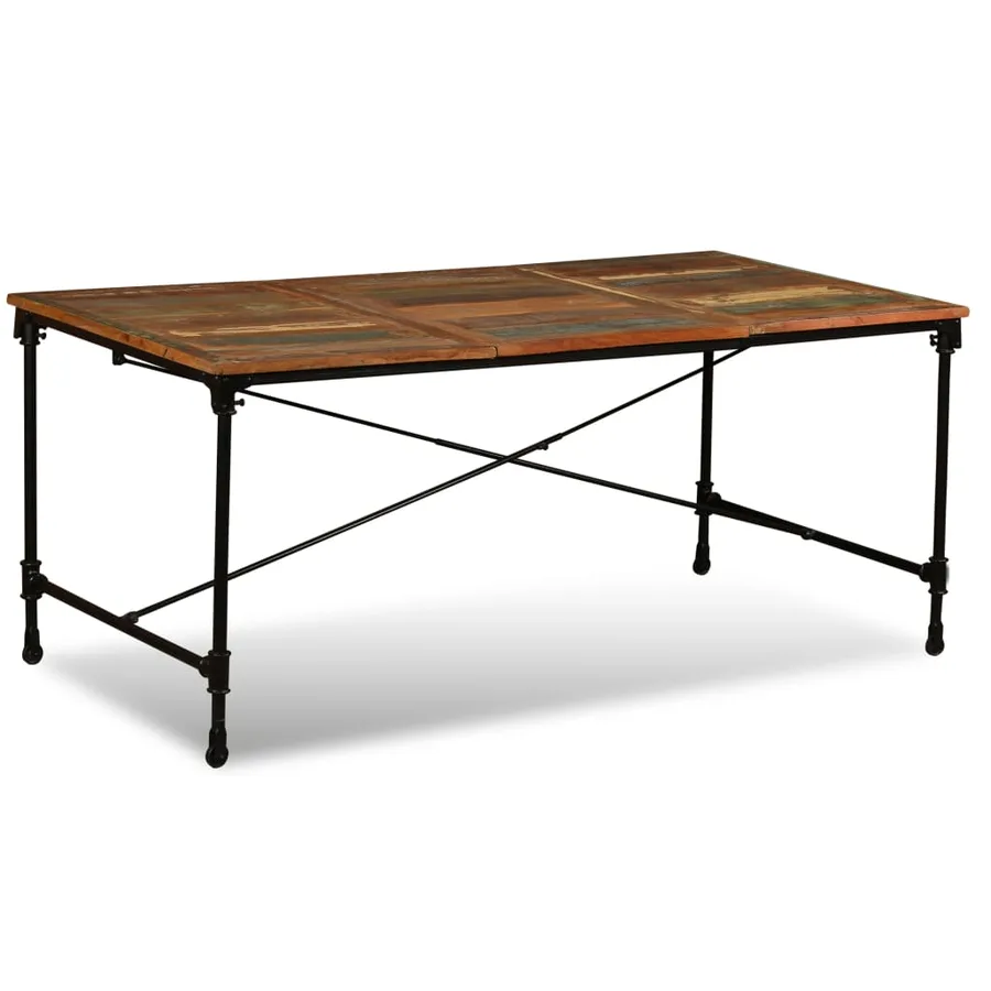 Table à manger Bois de récupération massif 180 cm - 2