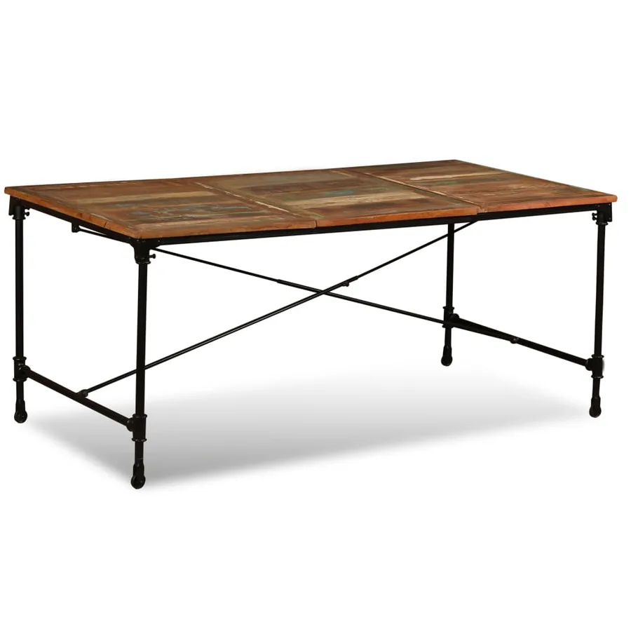 Table à manger Bois de récupération massif 180 cm - 4