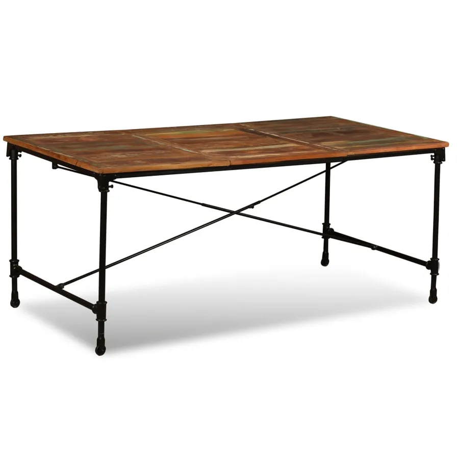 Table à manger Bois de récupération massif 180 cm - 5