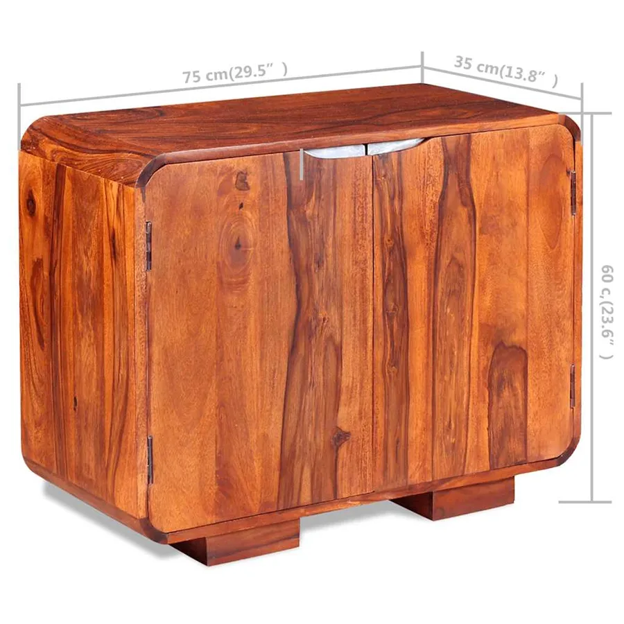 Buffet Bois massif 75x35x60 cm - 10
