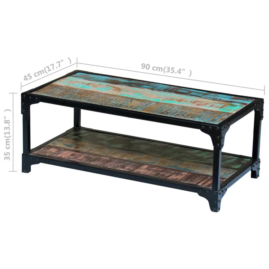 Table basse Bois de récupération massif - 8