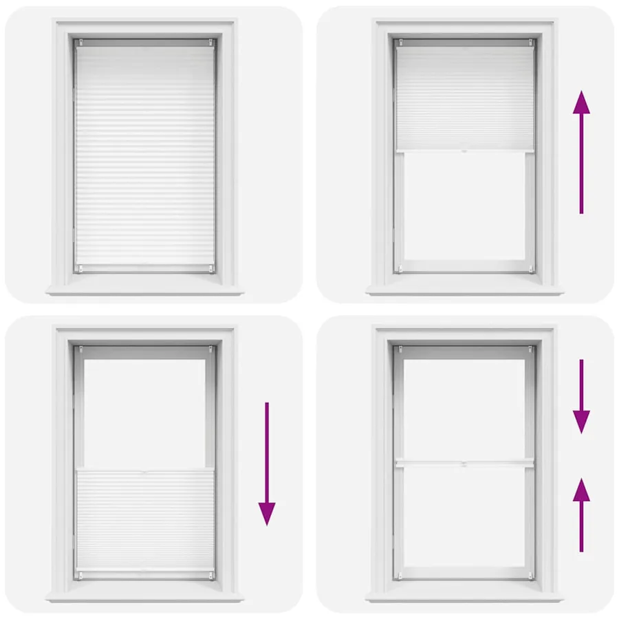 Store plissé 90x125 cm Blanc - 6