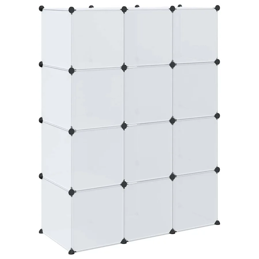 Armoire modulaire 9 compartiments 109x36,5x143 cm blanc - 5