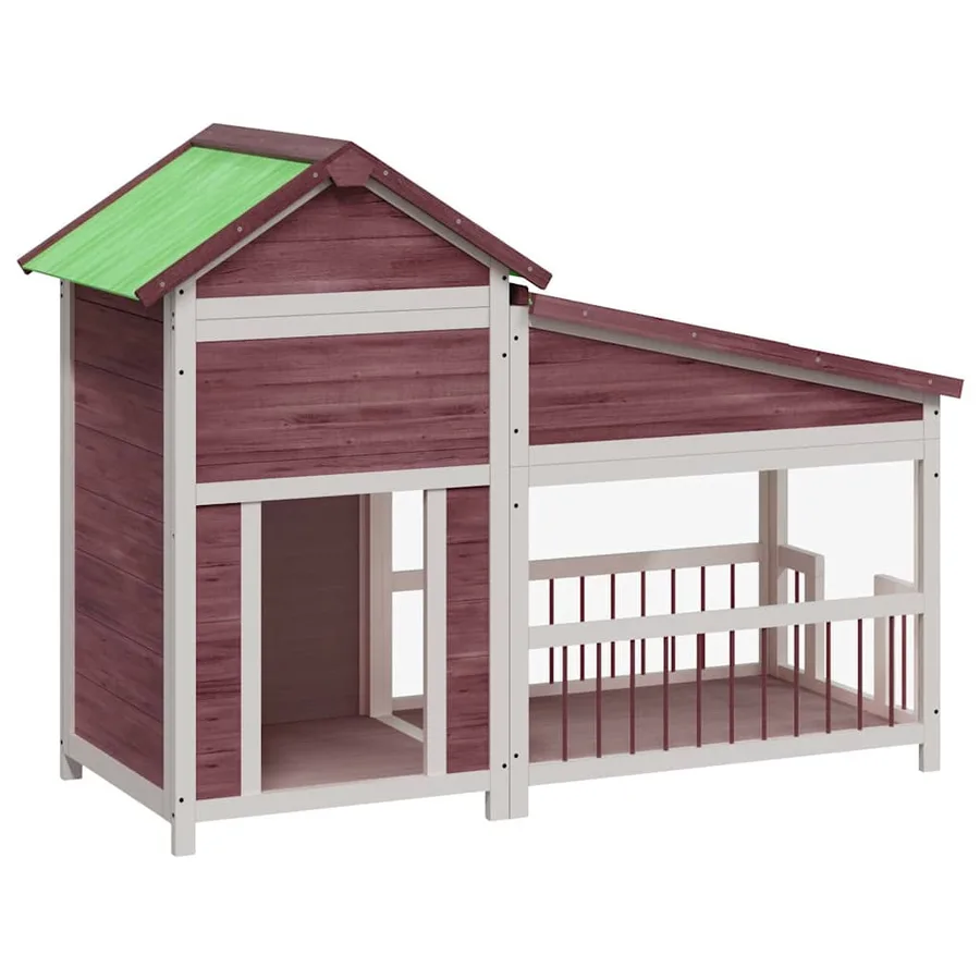 Chenil moka 143x60,5x109 cm bois de pin solide - 2