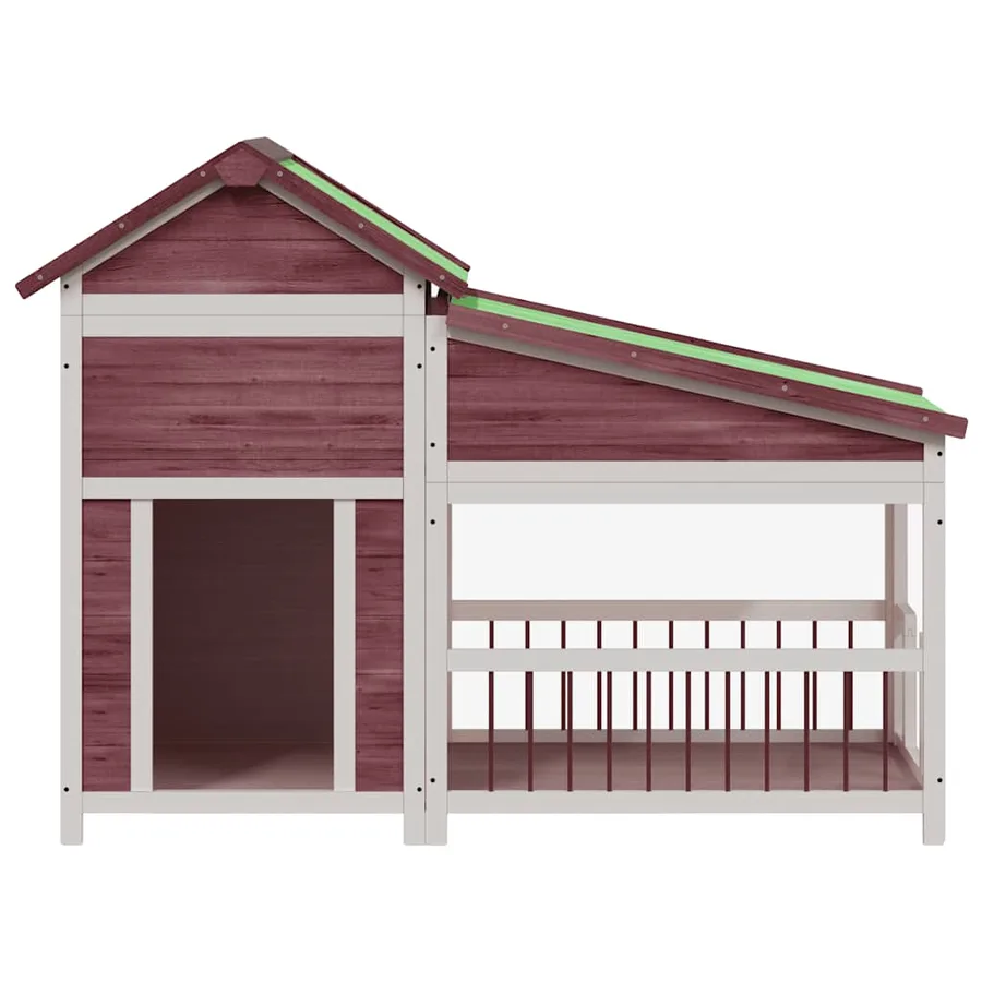 Chenil moka 143x60,5x109 cm bois de pin solide - 3