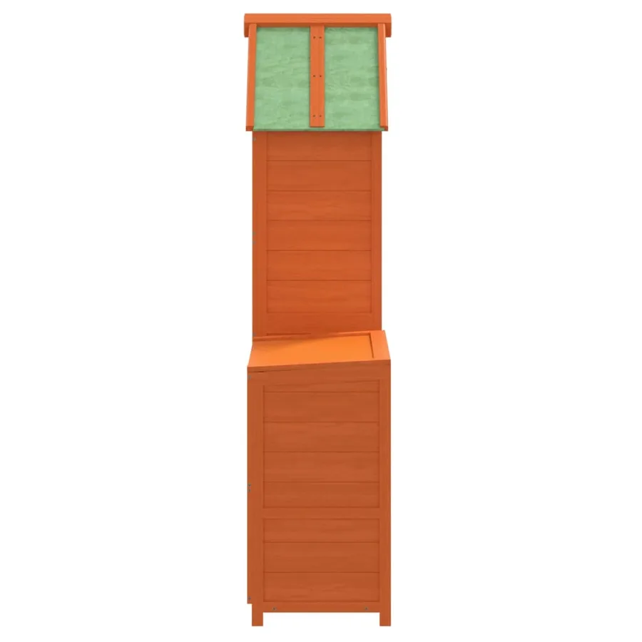 Ensemble de remise à outils de jardin 2 pcs marron pin massif - 9