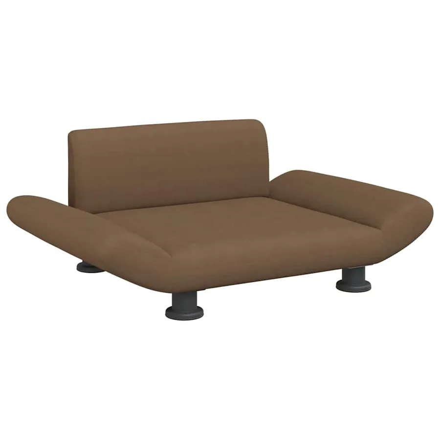 Lit pour chien marron 70x45x28 cm tissu - 2