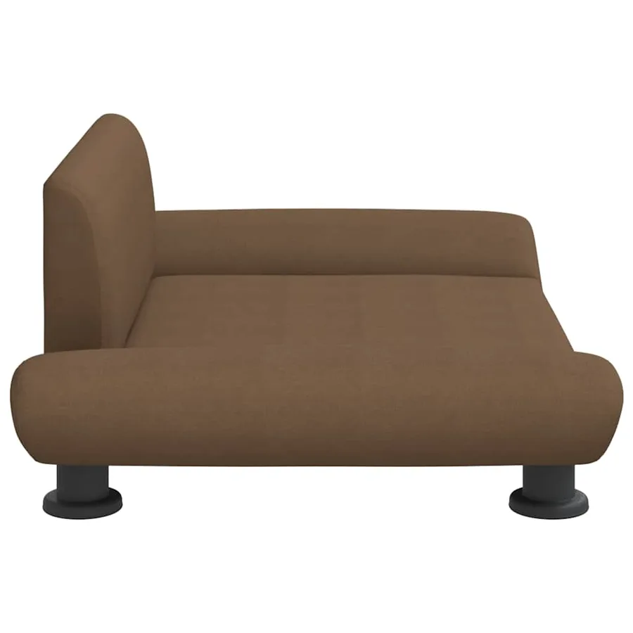 Lit pour chien marron 70x45x28 cm tissu - 4