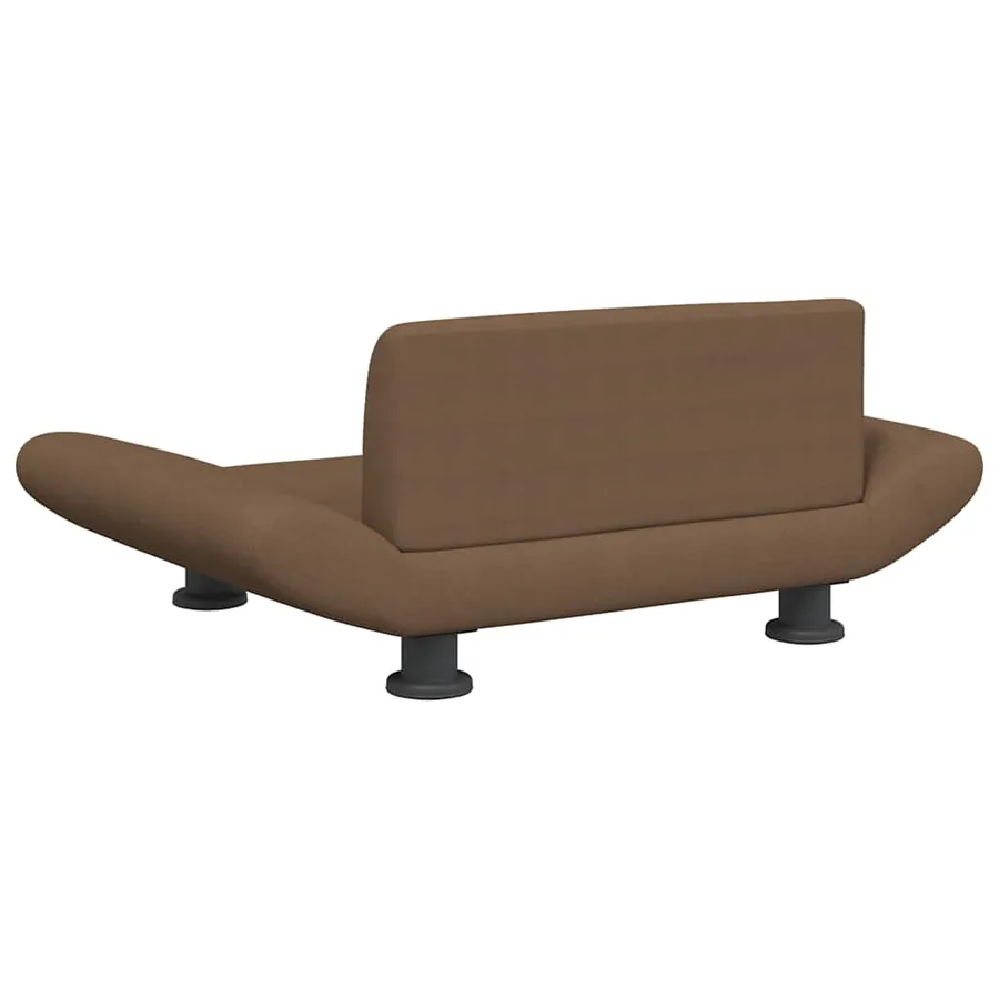 Lit pour chien marron 70x45x28 cm tissu - 5