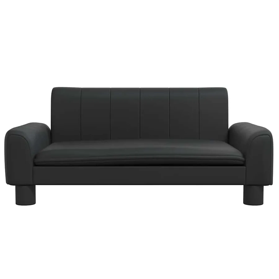 Lit pour chien noir 70x45x30 cm similicuir - 3