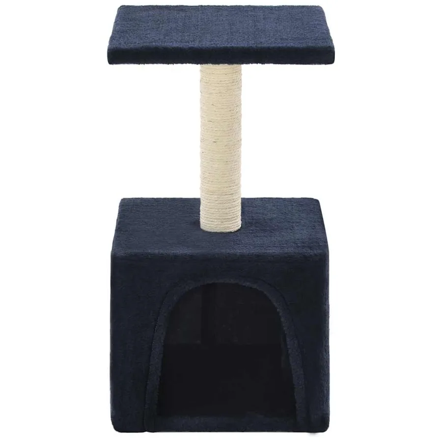 Arbre à chat avec griffoir en sisal 55 cm Bleu foncé - 4