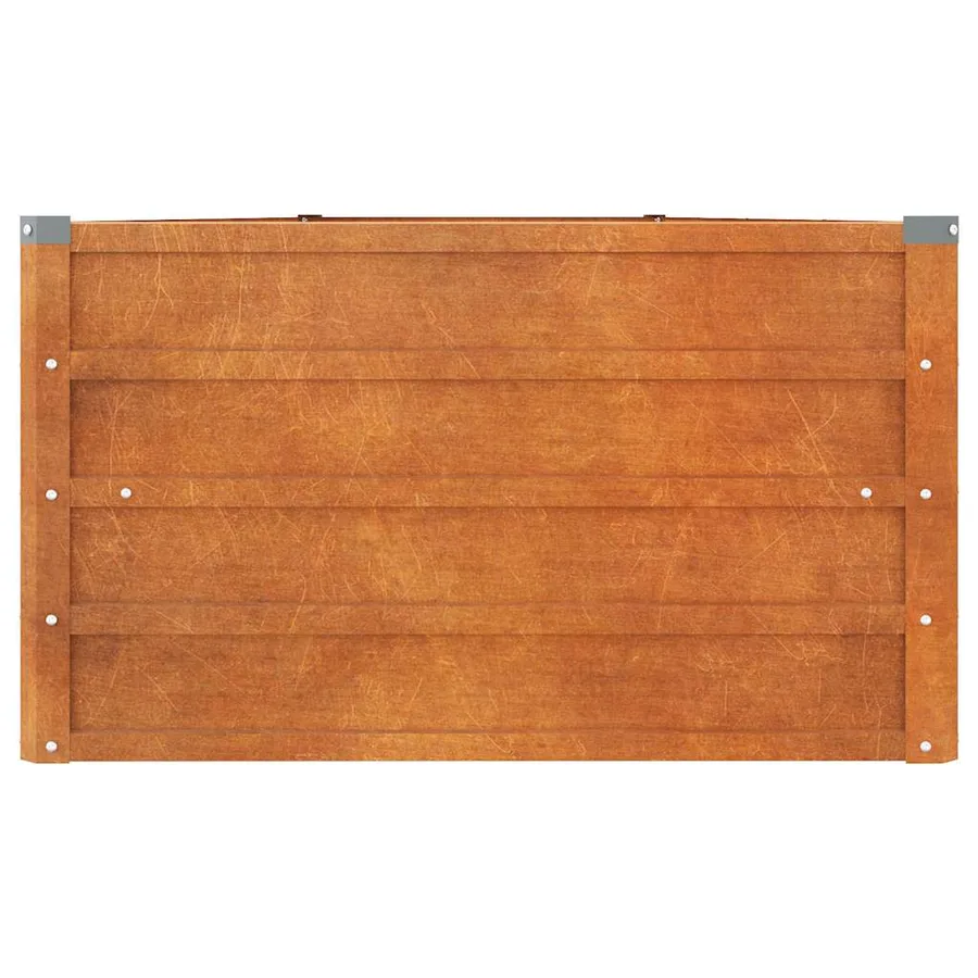 Lit surélevé de jardin rouillé 400x80x45 cm acier corten - 5