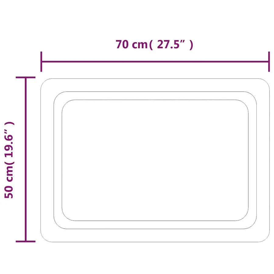 Miroir de salle de bain à LED 70x50 cm - 5