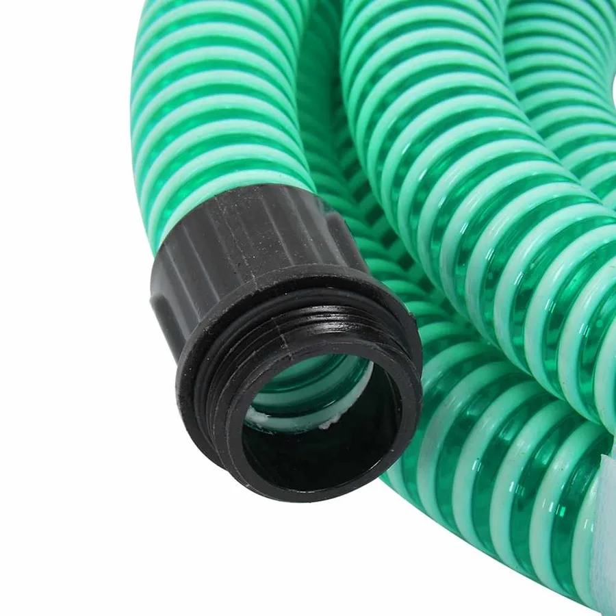 Tuyau d'aspiration avec raccords en laiton vert 1,1" 5 m PVC - 3