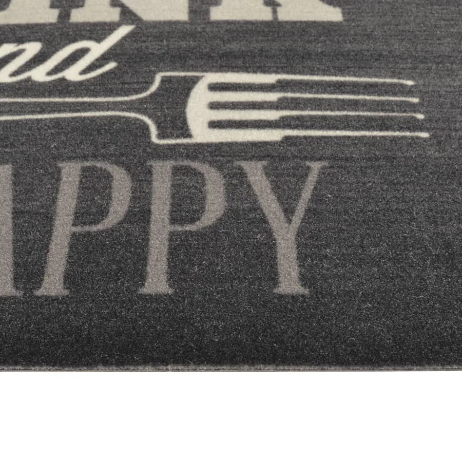 Tapis de cuisine lavable impression cuisine noir 60x300 cm - 4