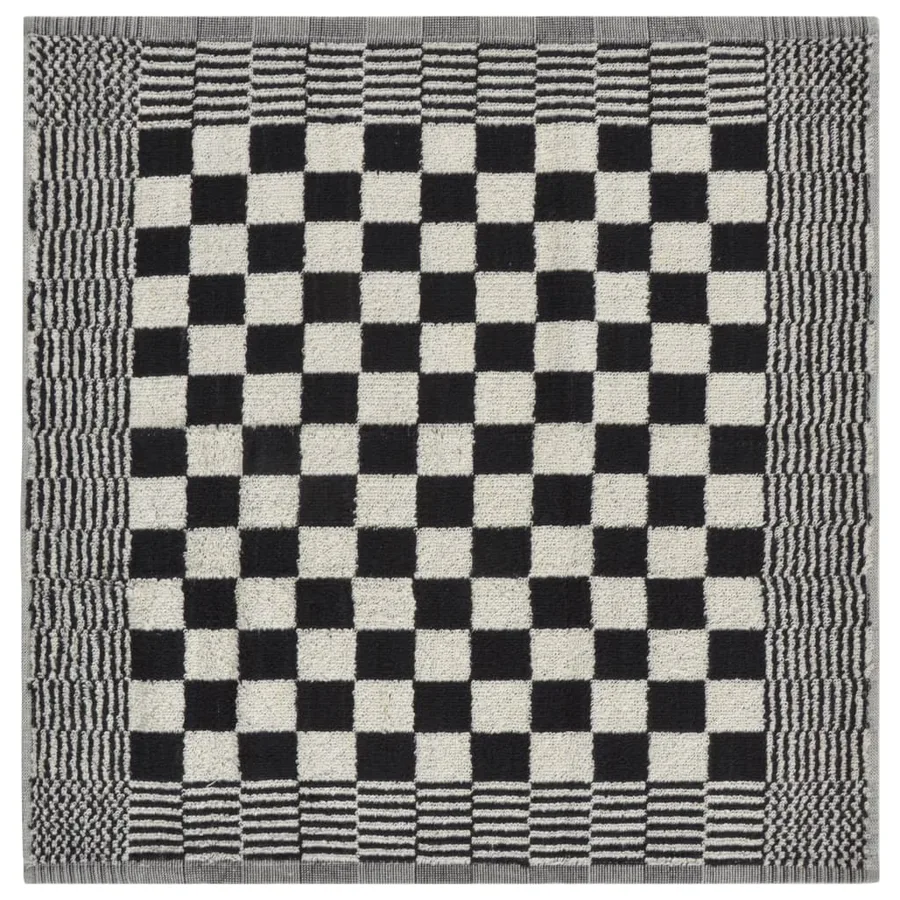 Ensemble de serviettes 50 pcs noir et blanc coton - 10