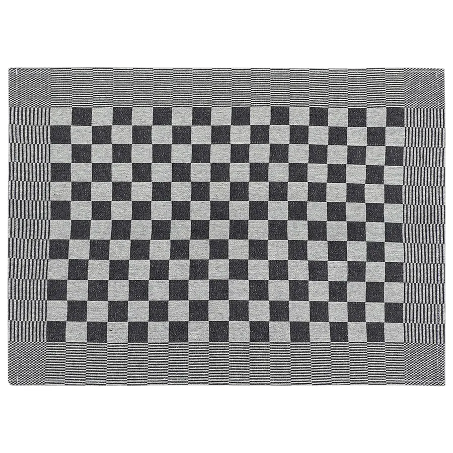 Ensemble de serviettes 50 pcs noir et blanc coton - 9