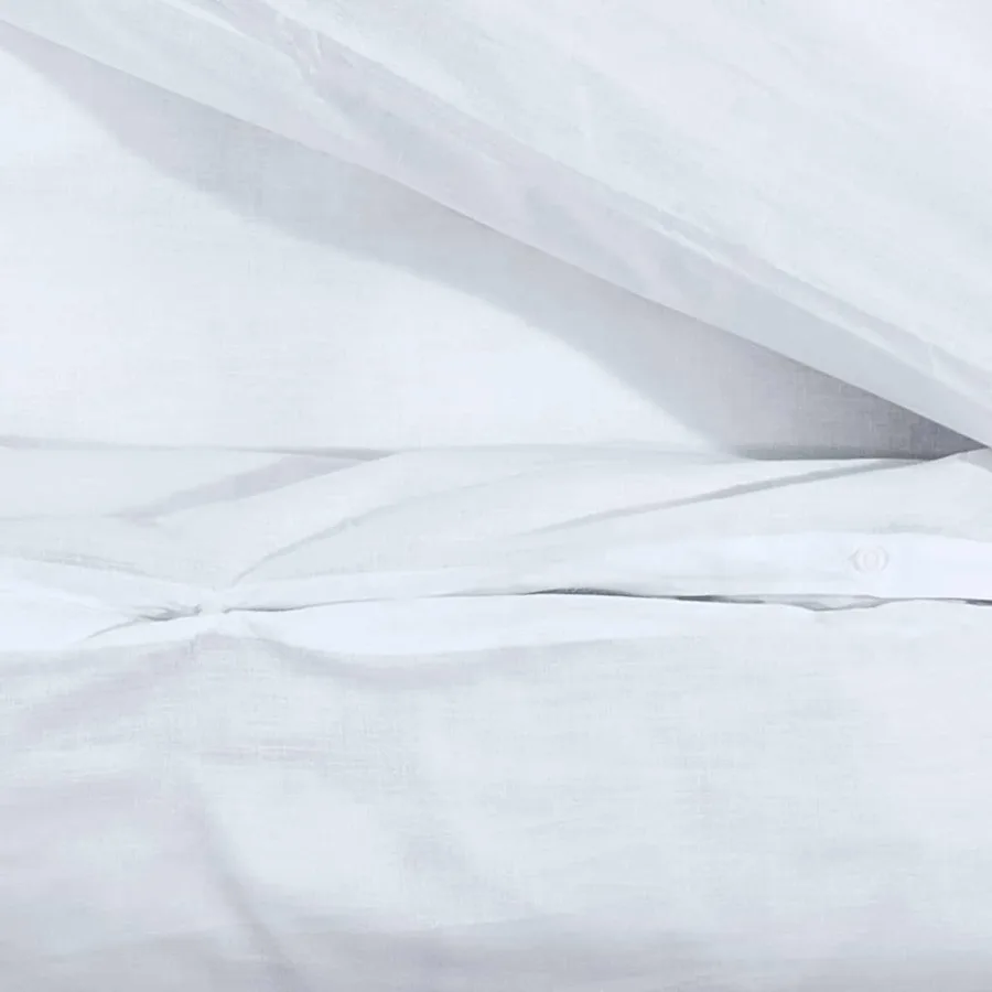 Ensemble de housse de couette Blanc 200x220 cm Coton - 8