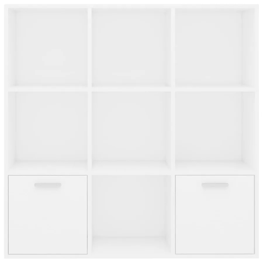 Bibliothèque Blanc 98x30x98 cm Bois d’ingénierie - 7