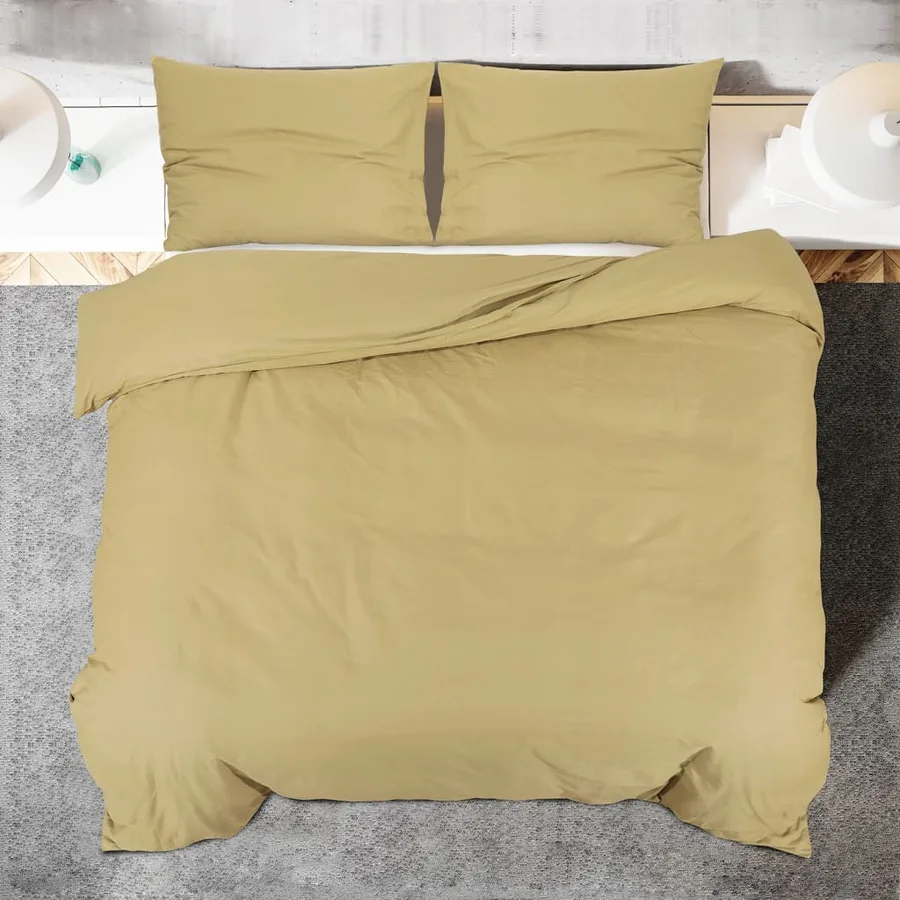 Ensemble de housse de couette Taupe 140x200 cm Microfibre - 5