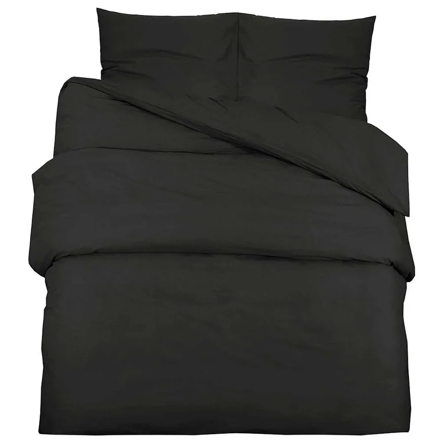 Ensemble de housse de couette Noir 240x220 cm Microfibre légère - 2