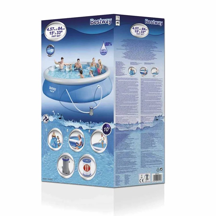Bestway Ensemble de piscine Fast Set 457 x 84 cm 57313 - 5