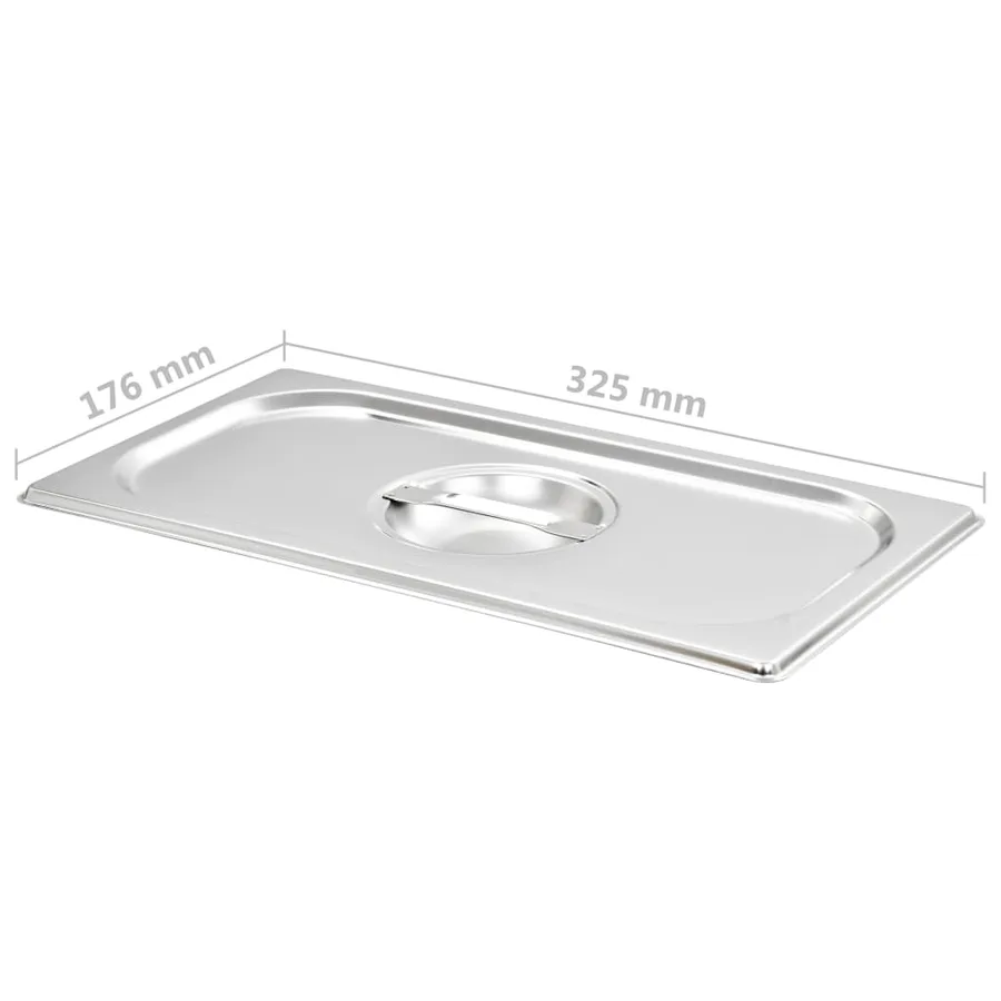 Couvercles de plateau 4 pcs GN 1/3 Acier inoxydable - 6