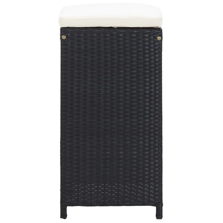 Ensemble de bar d'extérieur 9 pcs Résine tressée Noir - 8