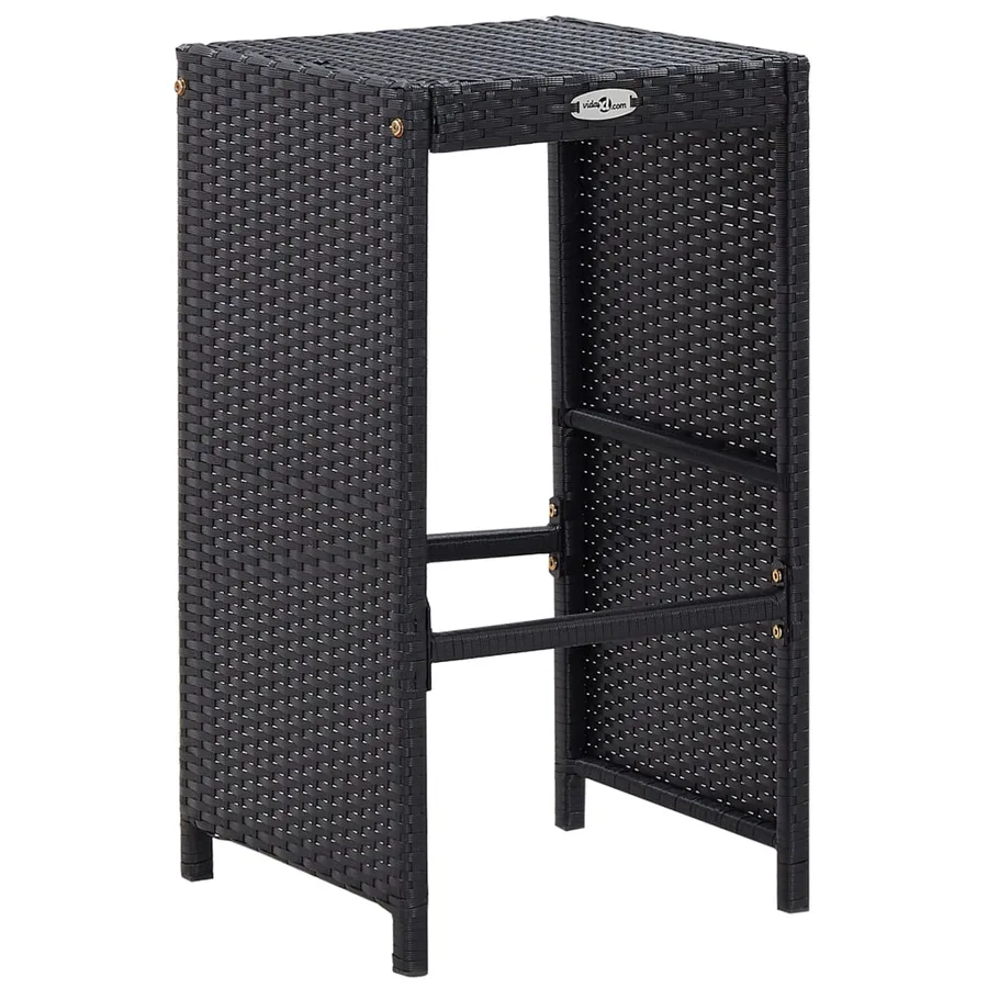 Ensemble de bar d'extérieur 9 pcs Résine tressée Noir - 9