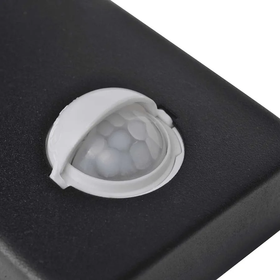 Lampe murale à LED avec capteur Inox Forme cylindrique Noir - 6