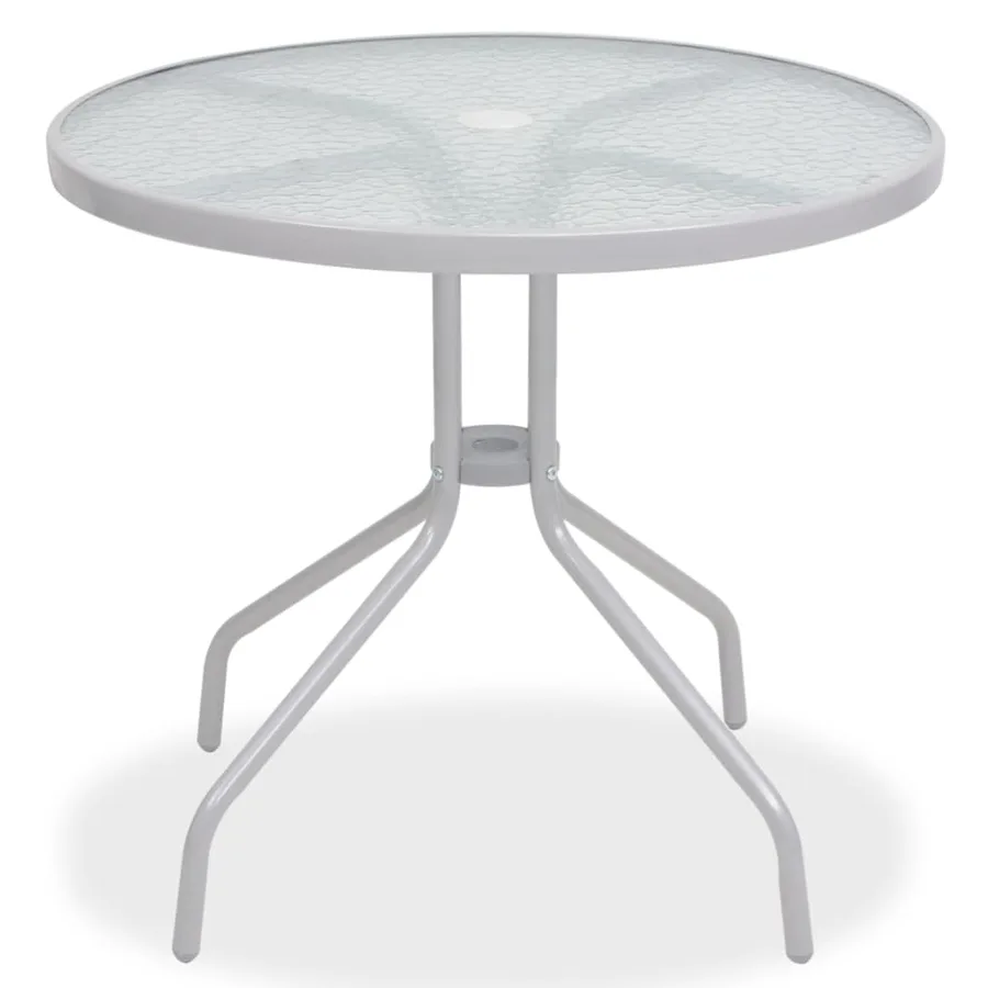 Ensemble à manger d'extérieur 6 pcs Acier et textilène Gris - 3