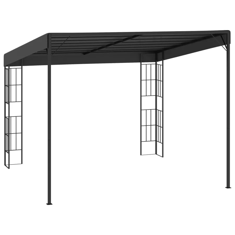 Belvédère mural 3x3 m Anthracite Tissu - 4