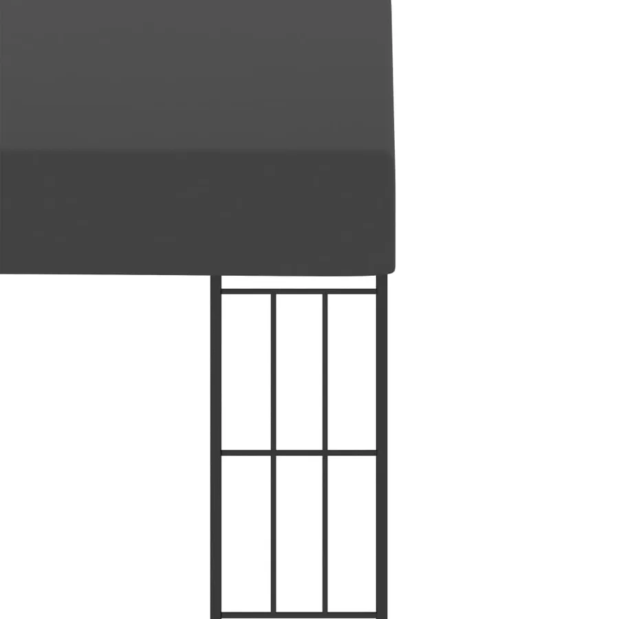 Belvédère mural 3x3 m Anthracite Tissu - 5