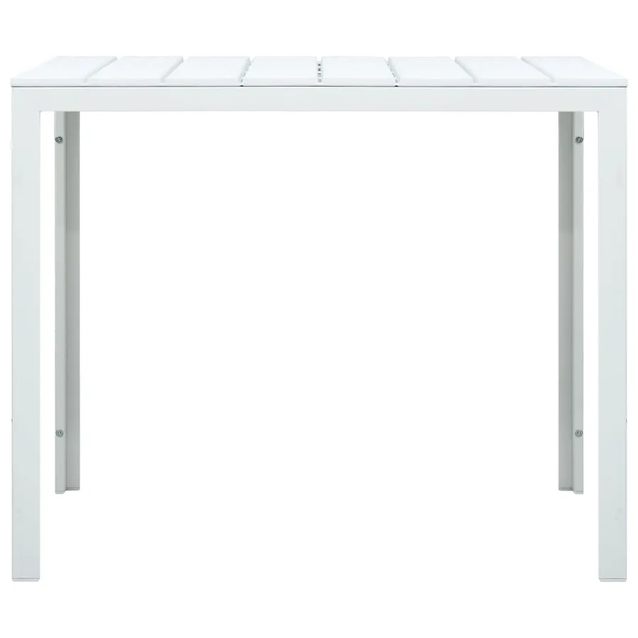 Table basse Blanc 78x78x74 cm PEHD Aspect de bois - 2