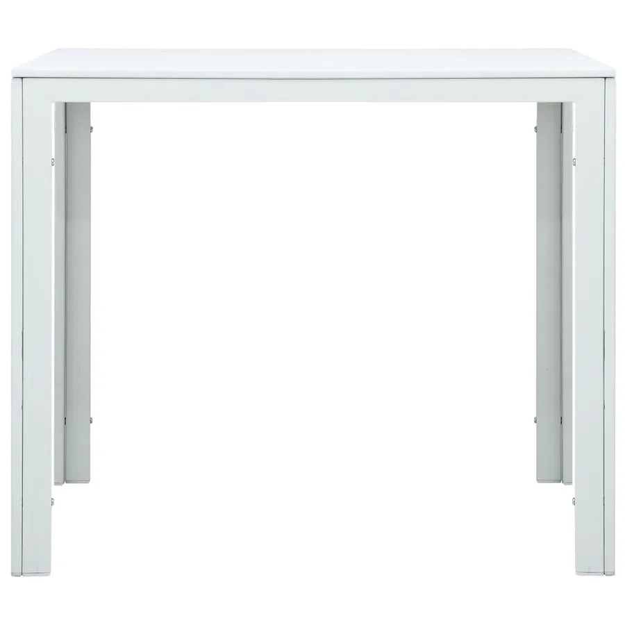 Table basse Blanc 78x78x74 cm PEHD Aspect de bois - 3