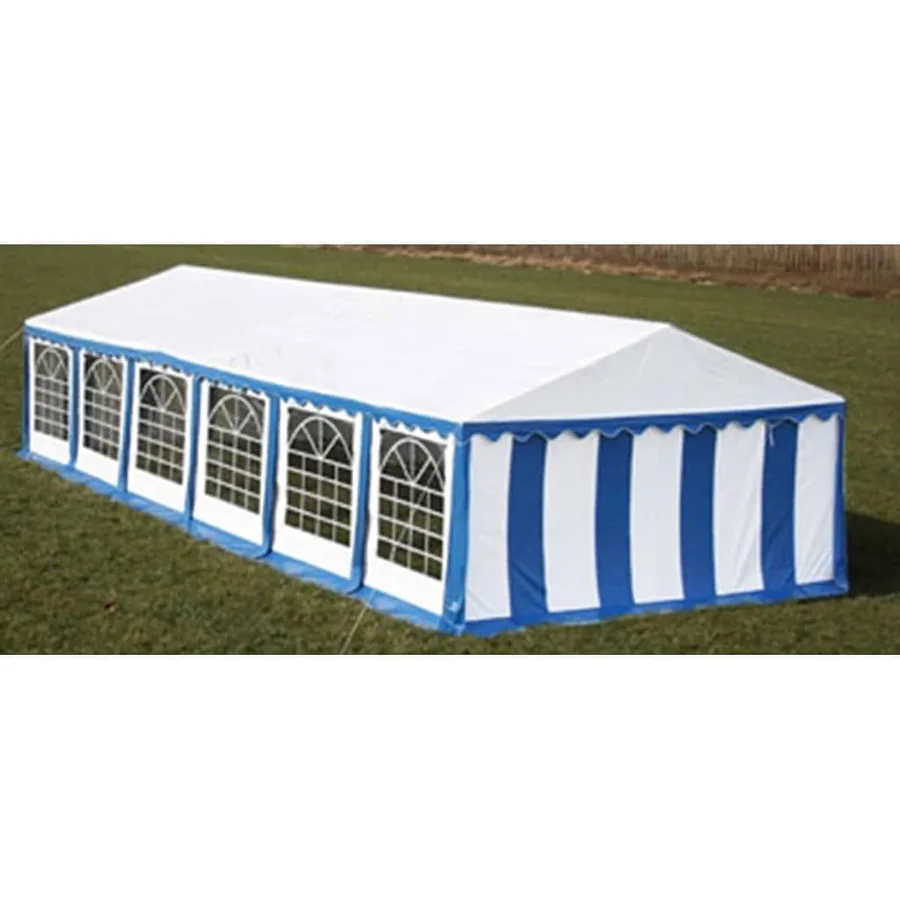 Dessus de tente de réception avec panneaux 12x6 m Bleu et blanc - 4