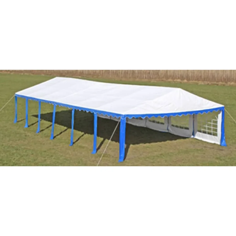 Dessus de tente de réception avec panneaux 12x6 m Bleu et blanc - 5