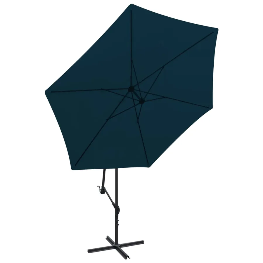 Parasol de jardin en porte-à-faux 3 m bleu - 2