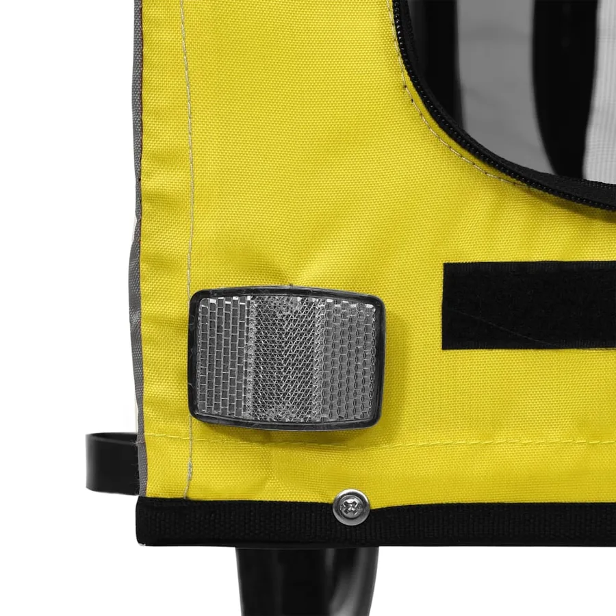 Remorque de vélo pour animaux de compagnie jaune et gris - 11