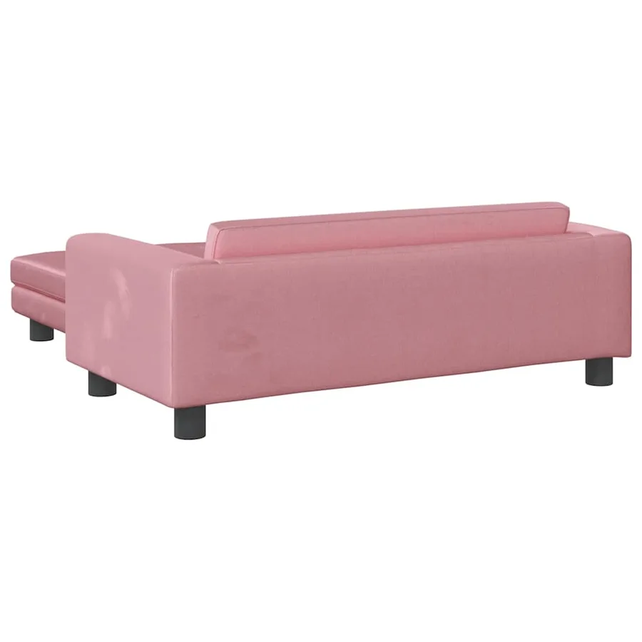 Lit pour chien avec extension rose 100x50x30 cm velours - 5